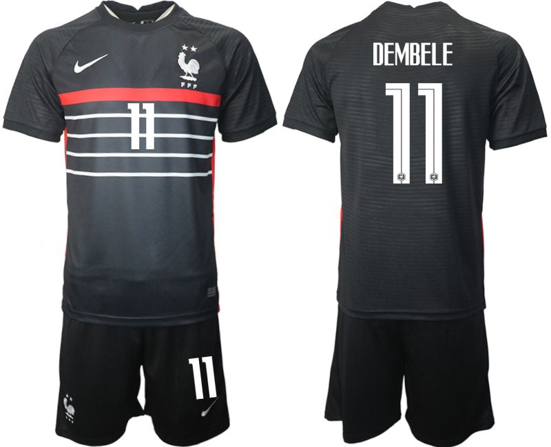 Men 2022 World Cup National Team France home black #11 Soccer Jerseys->france jersey->Soccer Country Jersey